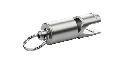 Metal keychain bottle opener on , 3D rendering isolated on transparent background