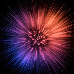 Obraz premium Abstract background showing a dynamic burst of vibrant colorful light energy, symbolizing creativity and the spark of a new idea, powerful, colorful, dynamic