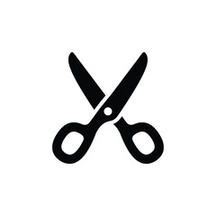 Barber Scissors Mascot Glyph