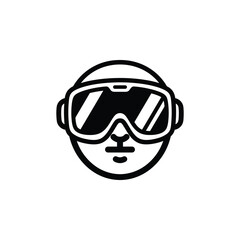 Drone Pilot Avatar Chunky Mascot Glyph