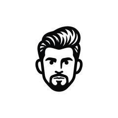 Pompadour Mascot Head Glyph