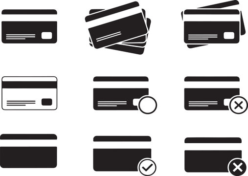 Collection of credit card icons for secure payment solutions.