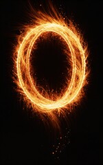 Fototapeta premium Dramatic Fiery Energy Ring Swirls