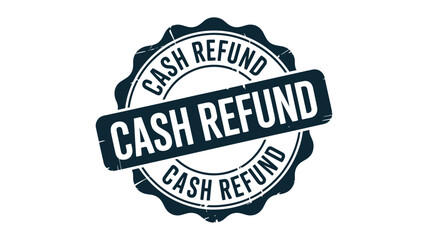 Obraz premium Refund icon with cash refund text in blue color