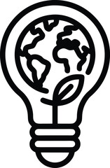 Earth hour silhouette vector
