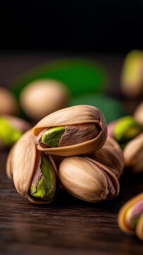 pistachio nuts in a bowl,Pistachio nuts seamless pattern minimal background, open and close shells	