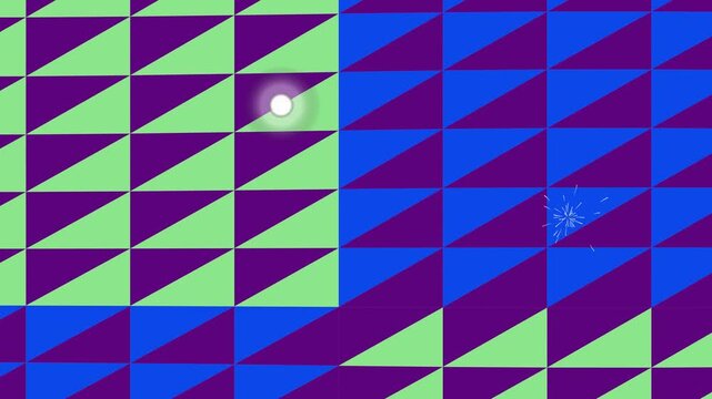 Vibrant Geometric Pattern with Moving Elements.