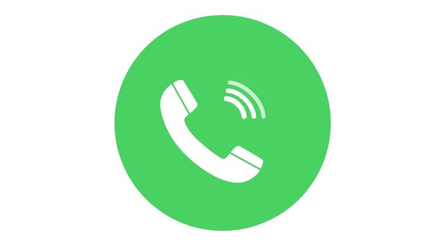 Incoming Call Video Animation, Phone Calling Animated Icon. Phone Ring Icon Animation Isolated. Touch Screen. World Technology 4k Stock Video 