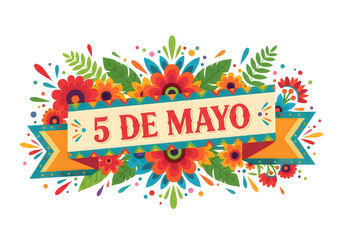 Obraz premium Vibrant floral design celebrating cinco de mayo