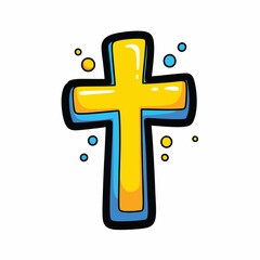 Obraz premium A colorful cross symbol