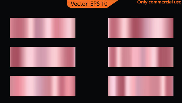 Set of vector banners.  Set of pink foil texture background. Realistic gradient mesh. High resolution. 