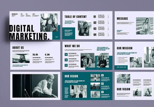 Professional Digital Marketing Strategy Presentation Template