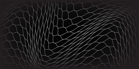 Net pattern. Rope net vector silhouette. Soccer, football, volleyball, tennis and tennis net pattern. Fisherman hunting net rope texture or pattern. © edi