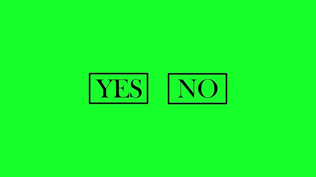 minimal yes no toggle animation perfect for ui, apps, and infographic video animation in transparent background. in 4K animation with alpha channel 