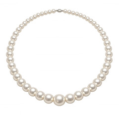 Elegant pearl necklace jewelry PNG luxury fashion accessory isolated transparent cut out object