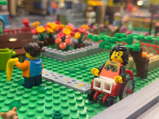 Naklejka premium Inclusive lego park scene