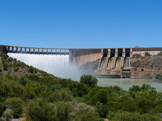 The Vanderkloof Dam is situated approximately 130 km downstream from Gariep Dam and is fed by the Orange River, South Africa's largest river. Vanderkloof Dam is the second-largest dam in South Africa.