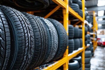 Retail Storehouse Car Tires, Winter Season