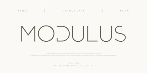 Modulus, Creative digital sport modern minimal logo alphabet fonts. Typography minimalist urban sans serif fashion creative sport logos fonts. vector illustration  © Wonderlord