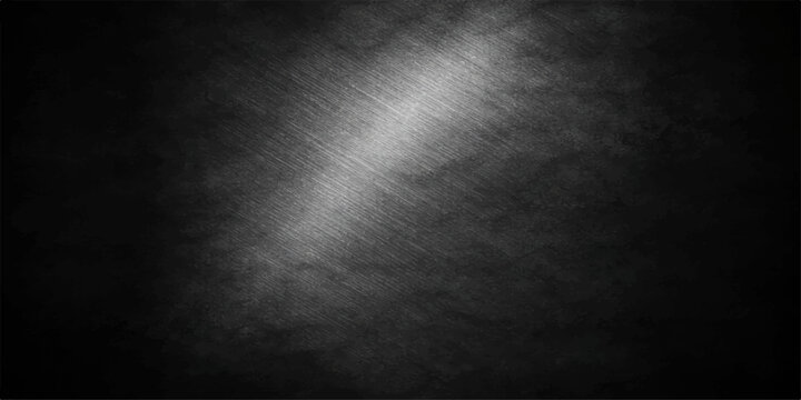 A dark grunge metal texture with a vintage black steel pattern and rough grey concrete surface design for a textured wall backdrop