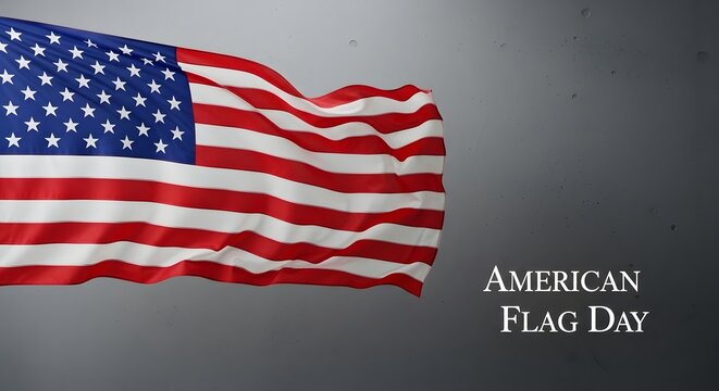 American flag day celebration commemorating the adoption of the united states flag on june 14th