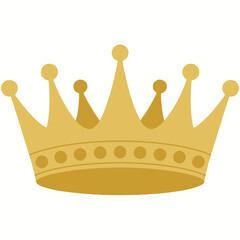 Obraz premium Golden Crown Illustration on White Background royal