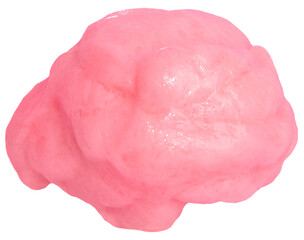 Fototapeta premium Pink Bubble Gum Mass Isolated on White Background