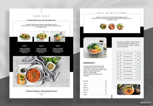 Food Menu Flyer Layout