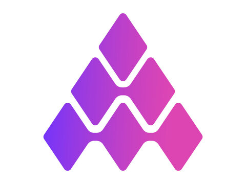 abstract a letter logo design for tech company