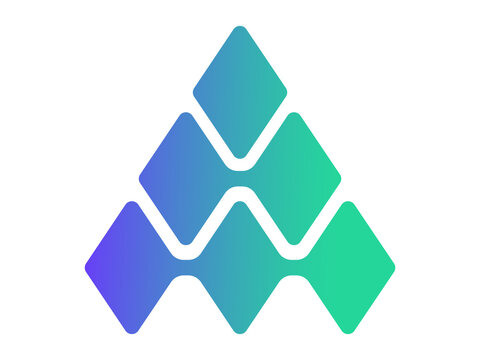 abstract a letter logo design for tech company