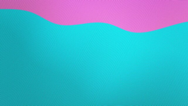A gradient of blue and turquoise hues with wavy, undulating lines creates a dynamic abstract motion background.