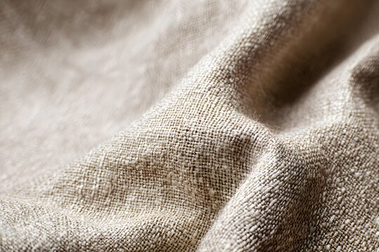 Close-up of ramie fabric highlighting natural sheen, texture, and eco-friendly fibers.