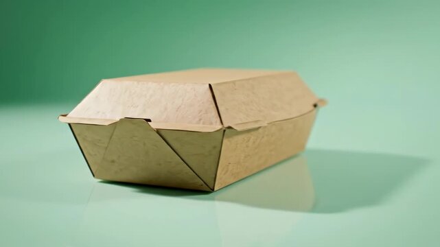 Empty cardboard box on pastel background for packaging and storage