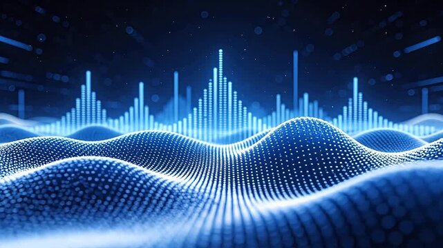 Abstract digital wave pattern