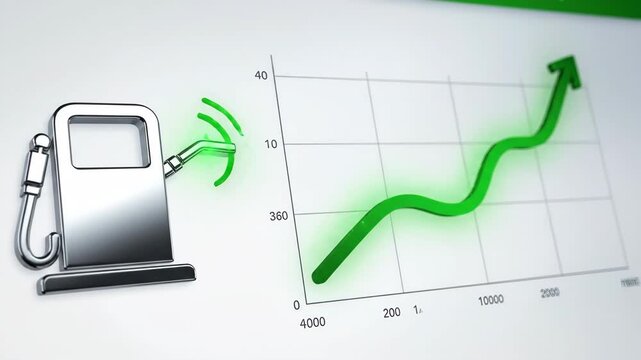 Rising Fuel Prices at Gas Pump.