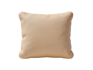 [Transparent Background PNG]Beige Decorative Throw Pillow on White Background