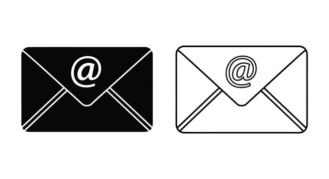 Modern email icons set Vector
