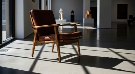 Fototapeta premium Chair in Sunlit Gallery