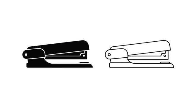 Black stapler icon design Vector