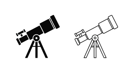 Professional telescopes set Vector