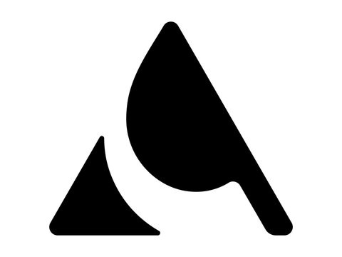 minimal A letter logo design