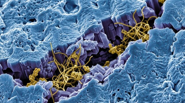 Human Molar Microfracture Colonized By Filamentous Bacteria And Cocci IA-SEM
