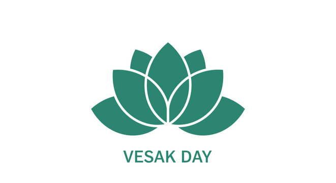Vesak Day celebration with lotus flower symbol.