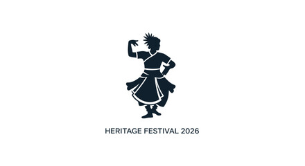 Fototapeta premium Traditional Dancer Silhouette Heritage Festival 2026.