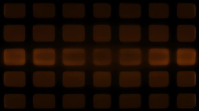 Illuminated rectangular grid pattern with warm orange glow and dark background