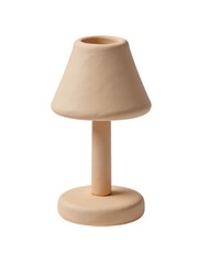 Obraz premium [Transparent Background PNG]Minimalist Ceramic Table Lamp on White Background
