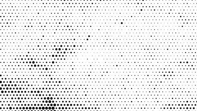 Abstract stop motion graphic with grunge halftone dot overlay for creative backgrounds.Video 4k resolution