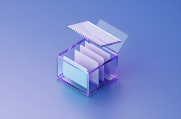 Obraz premium Transparent file box