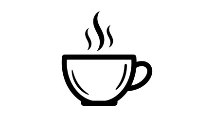 Obraz premium Steaming cup icon for various applications