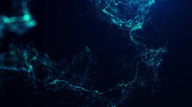 Digital Flowing Particles Fluid Background
Animated background with elegant particles gently flowing inside fluid space with delicate light flickering in a seamless loop